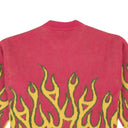 Fuchsia Pink Wool Burning Crewneck Sweater