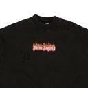 Black Cotton GD Burning Logo Crewneck Sweater