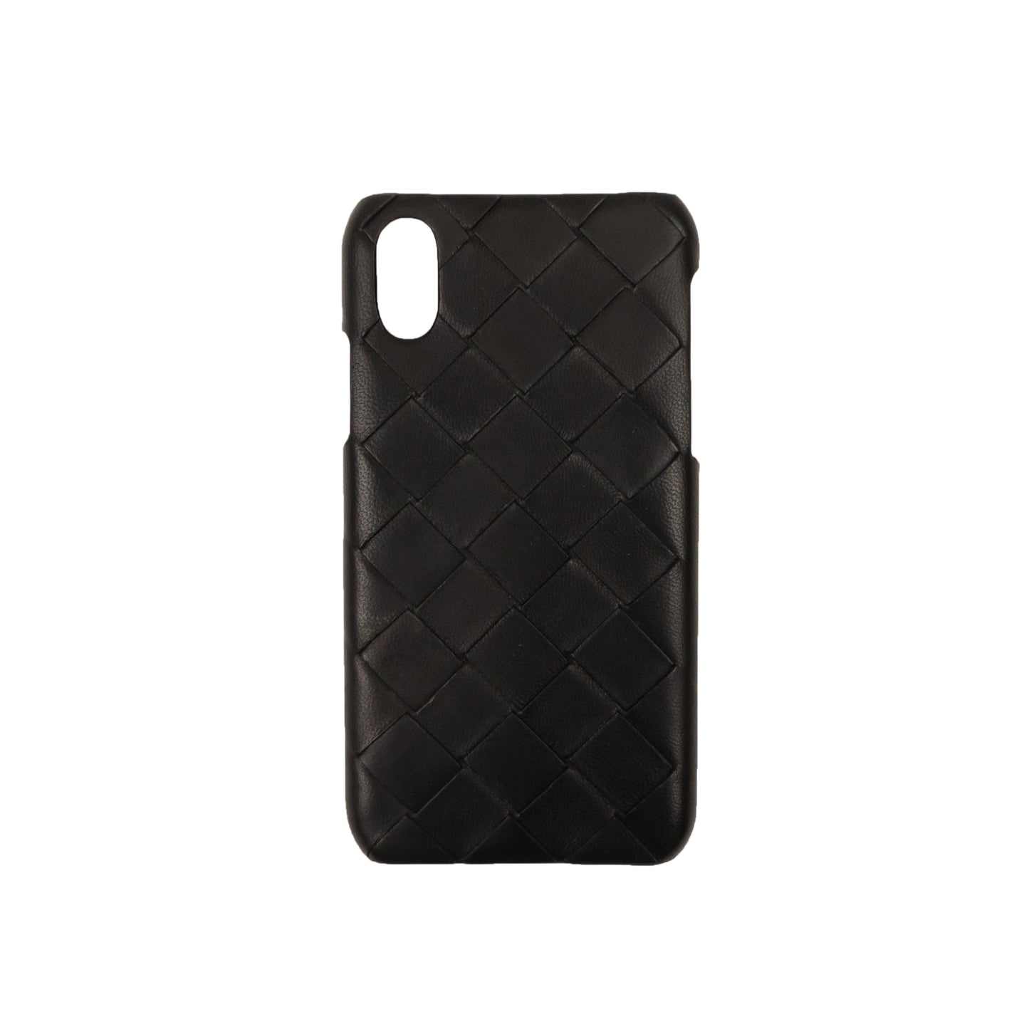 Bottega Veneta Leather Iphone Xs Phone Case - Black