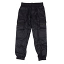 Men's Navy Polyamide Optical Print Cargo Pants