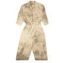 Grey Cotton Tie Dyed Dump Button Down Jumpsuit