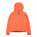 Orange Teddy Zip Up Hooded Fleece Jacket