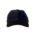 Blue And Black Corduroy and Denim Cap
