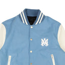 Carolina Blue Wool Letterman Bomber Jacket