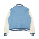 Carolina Blue Wool Letterman Bomber Jacket