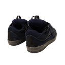 Blue Leather Logo Curb Low Top Sneakers