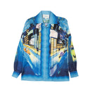 Tokyo Night Long Sleeve Cuban Collar Shirt