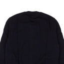 Navy Wool Gold Heart Knit Cardigan