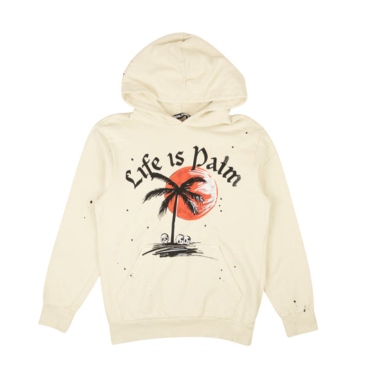Palm Angels Gd Sunset Palm Hoodie - Off White