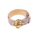 Purple Embossed Leather CC Logo Buckle Belt