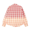 Amiri Ombre Lurex Plaid Raw Edge Shirt - Red