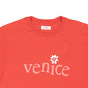 Erl Cotton Venice Print Short Sleeve T-Shirt - Red