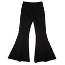 Black Cotton Bell Buttom Casual Pants