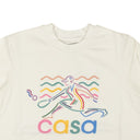 Off White Printed Beach Tennis Girl Sweatshirt