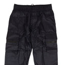 Men's Navy Polyamide Optical Print Cargo Pants