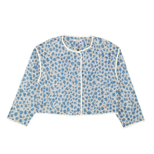 Opening Ceremony Printed Quilted Jacket - Blue/Leopard