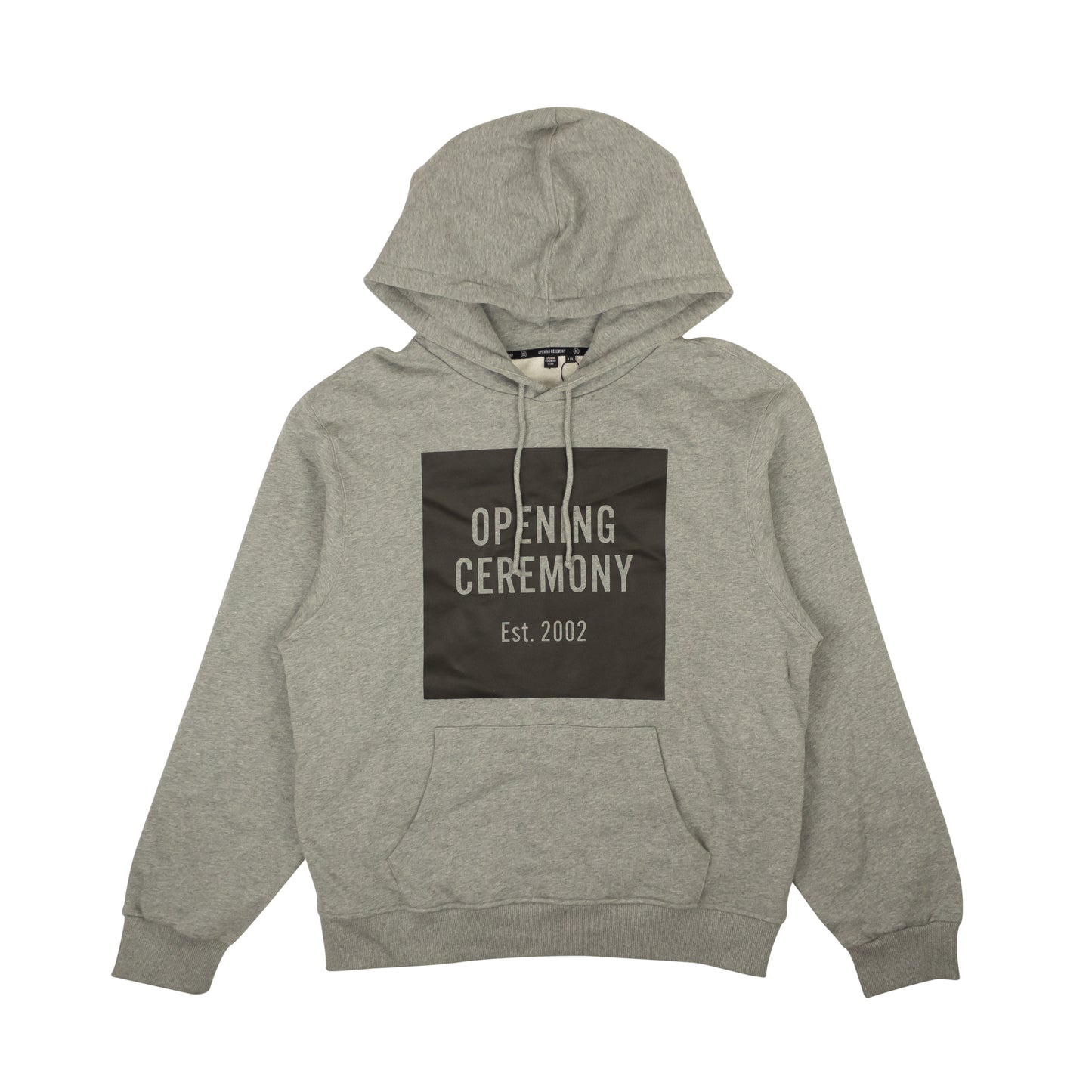 Opening Ceremony Torch Unisex Box Logo Hoodie - Gray