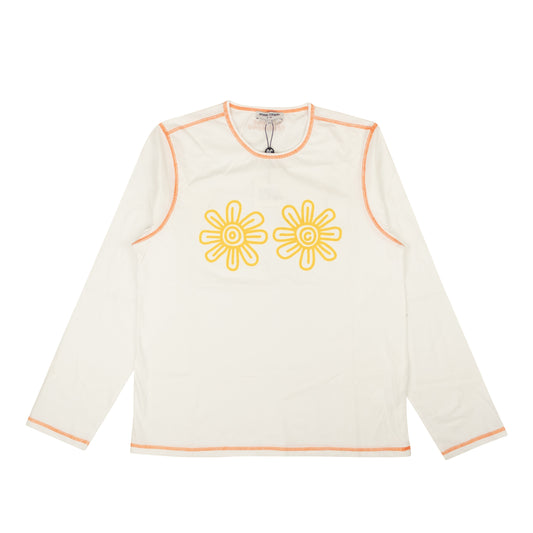 Opening Ceremony Ls Flower Tee - White