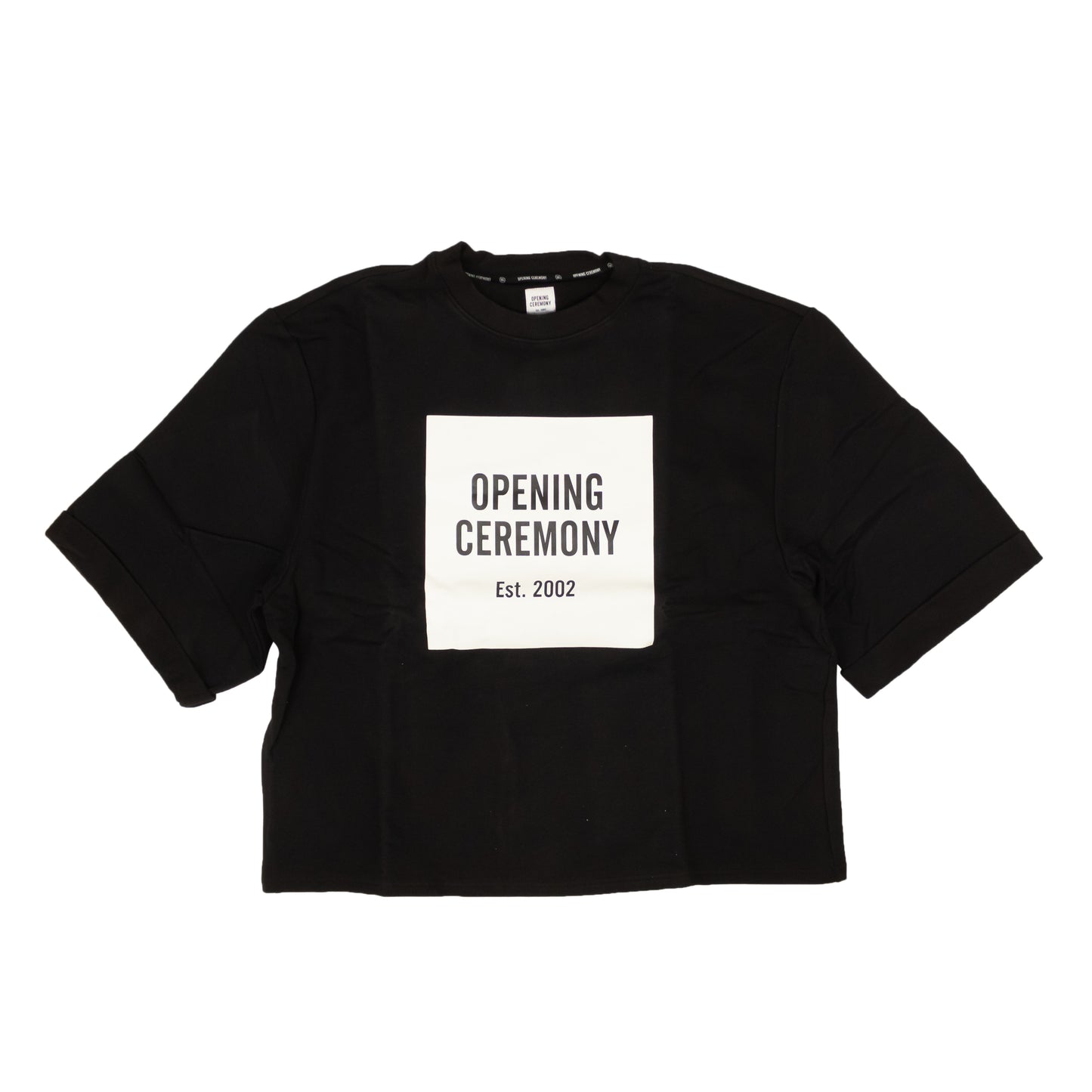 Opening Ceremony Oc Cut-Off Logo Sweat Tee - Black