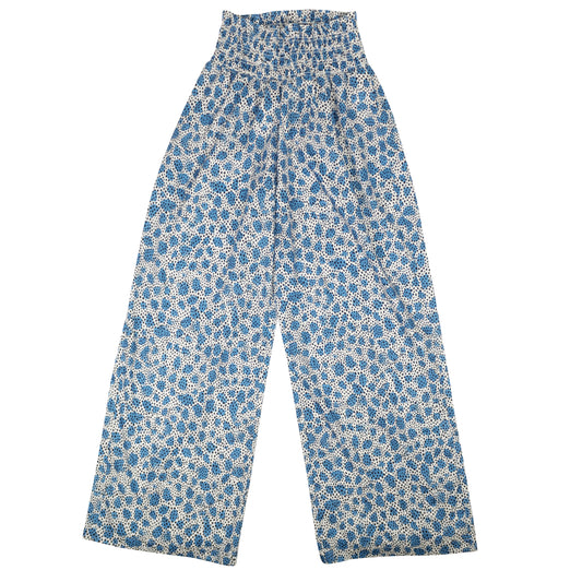 Opening Ceremony Smocked Printed Pull On Pant - Blue/Leopard