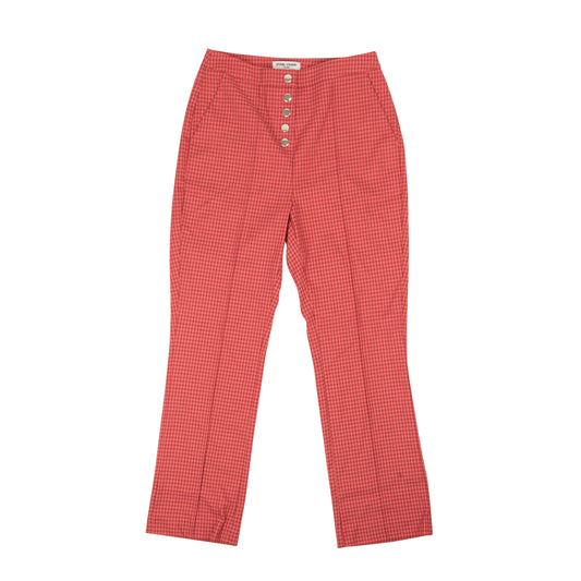 Opening Ceremony Snap Front Gingham Pant - Rust