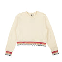 Opening Ceremony Scallop Oc Elastic Logo Crop Sweatshirt - Cloud