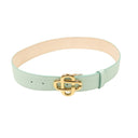 Mint Green Leather CC Logo Buckle Belt