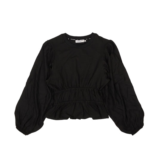 Opening Ceremony Silk Long Sleeve Blouse Top - Black
