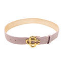 Purple Embossed Leather CC Logo Buckle Belt