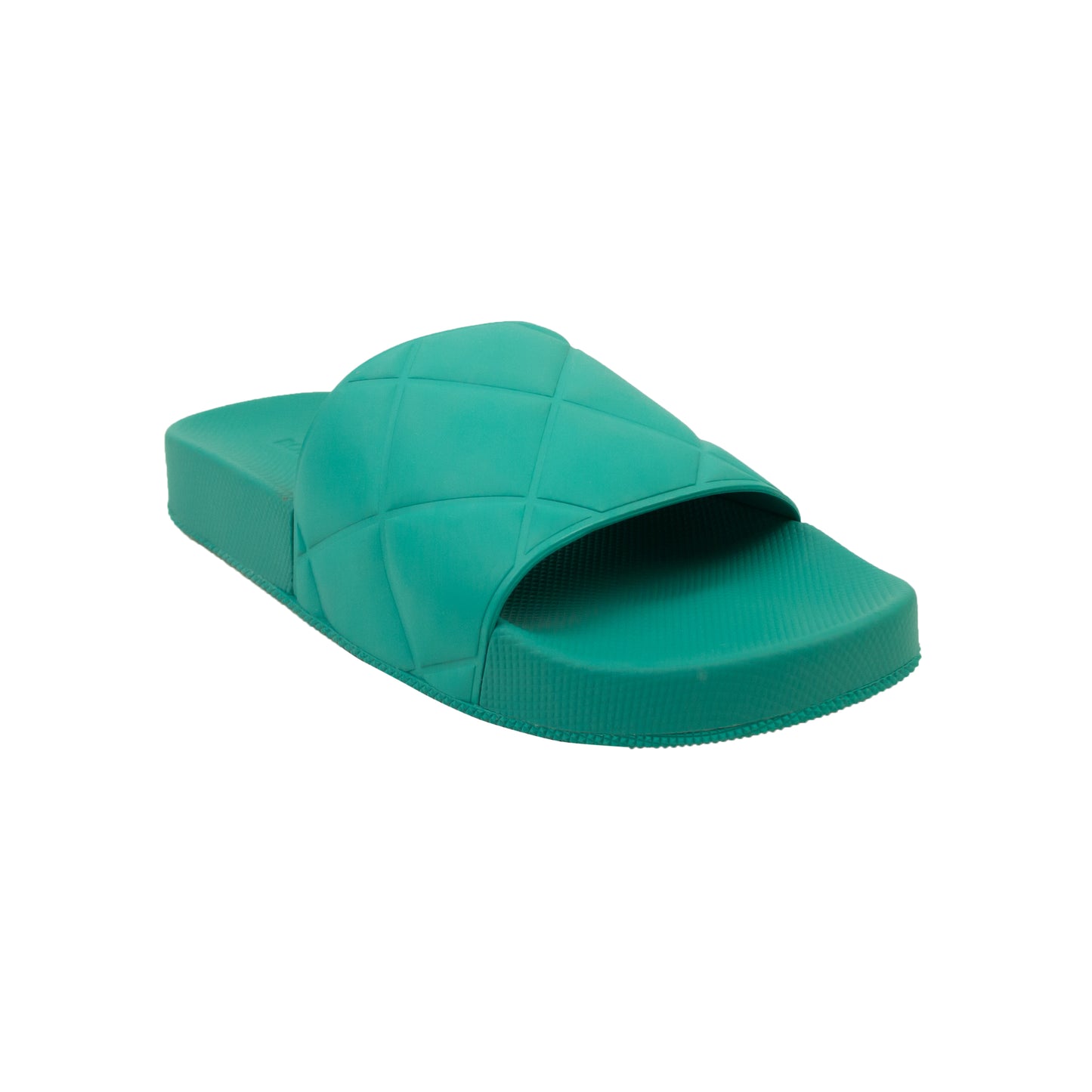 Teal Blue Rubber Slide Sandals