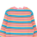 Opening Ceremony Cropped Striped Rib Nylon Cardigan - Pink/Blue/Orange