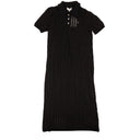 Opening Ceremony Ruffle Pointelle Polo Dress - Black