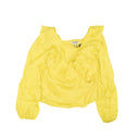 Opening Ceremony Cascade Wrap Top - Yellow