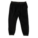 Black Polyester Fur Logo Sweatpants