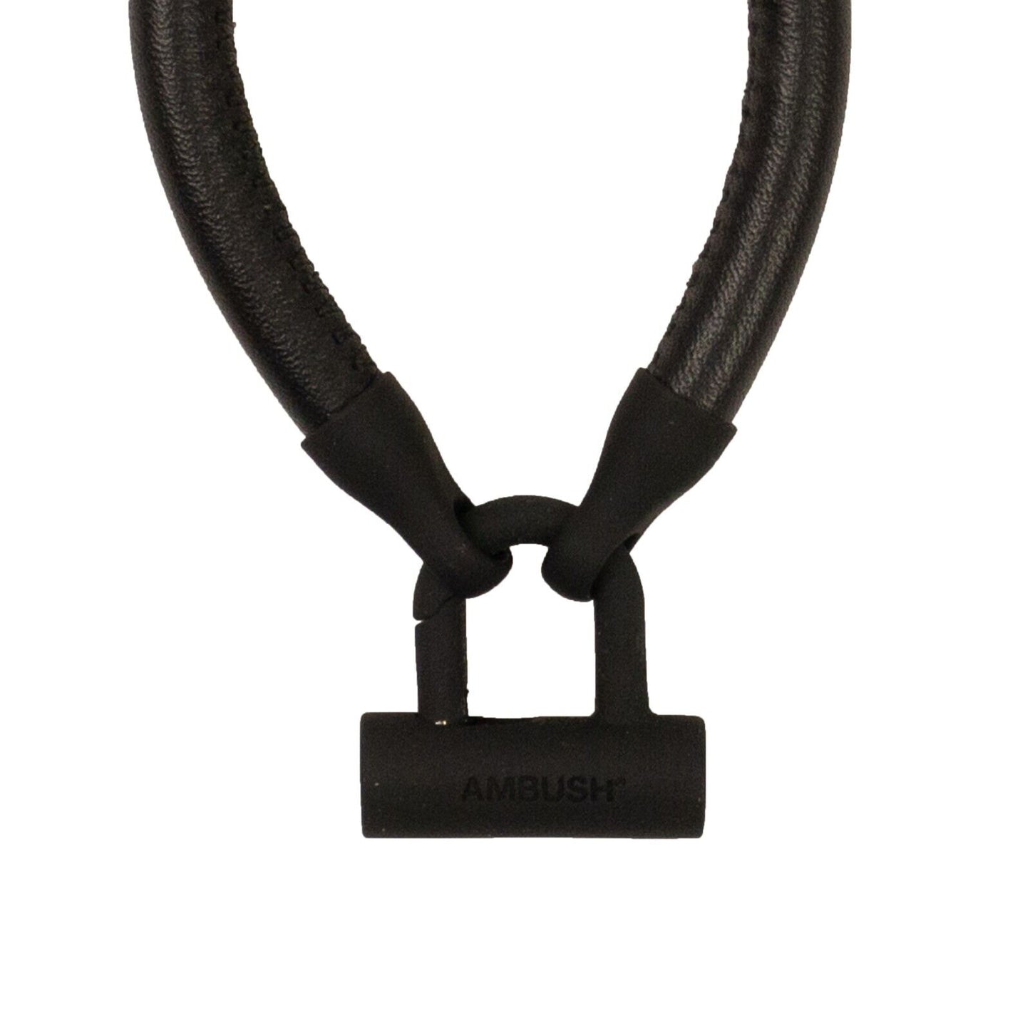 Ambush Bike Lock Leather Bracelet - Black