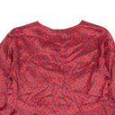 Opening Ceremony Silk Cropped Floral Flounce Blouse - Red