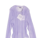 Opening Ceremony L/S Sheer Ribbed Top - Lilac