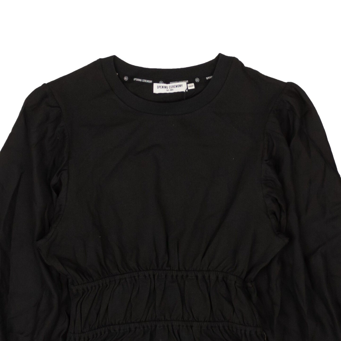 Opening Ceremony Silk Long Sleeve Blouse Top - Black