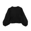 Opening Ceremony Silk Long Sleeve Blouse Top - Black