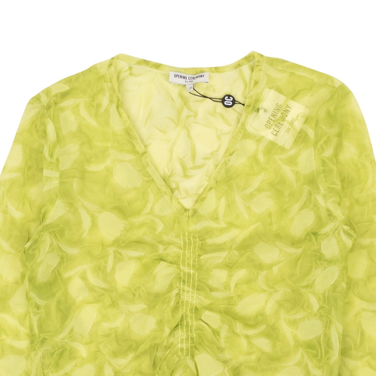 Opening Ceremony Ls Crinkle Top - Yellow