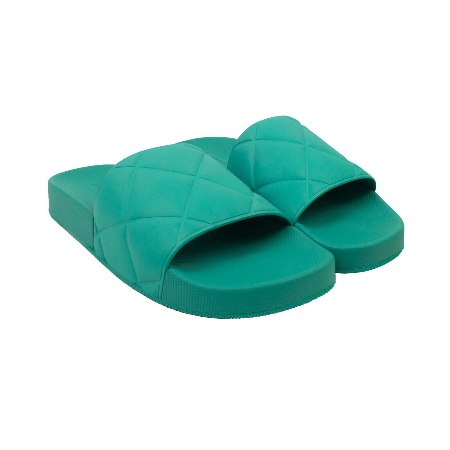 Teal Blue Rubber Slide Sandals