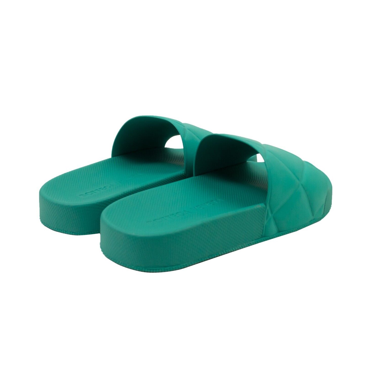 Teal Blue Rubber Slide Sandals