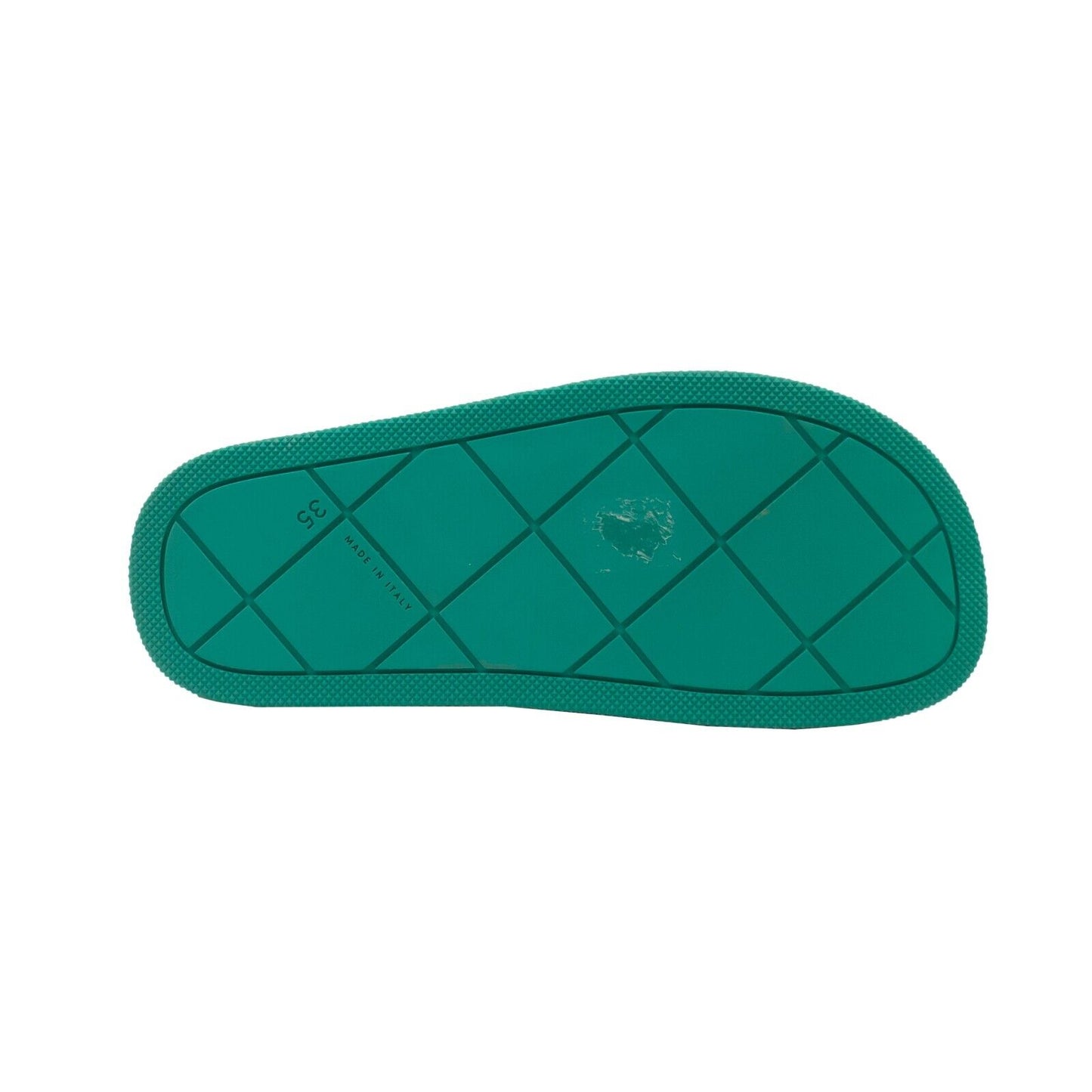 Teal Blue Rubber Slide Sandals