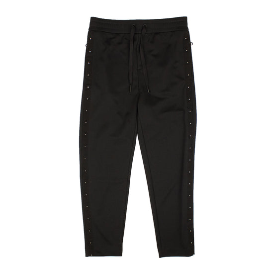 NWT MONCLER Black Cotton Studded Detail Sweatpants