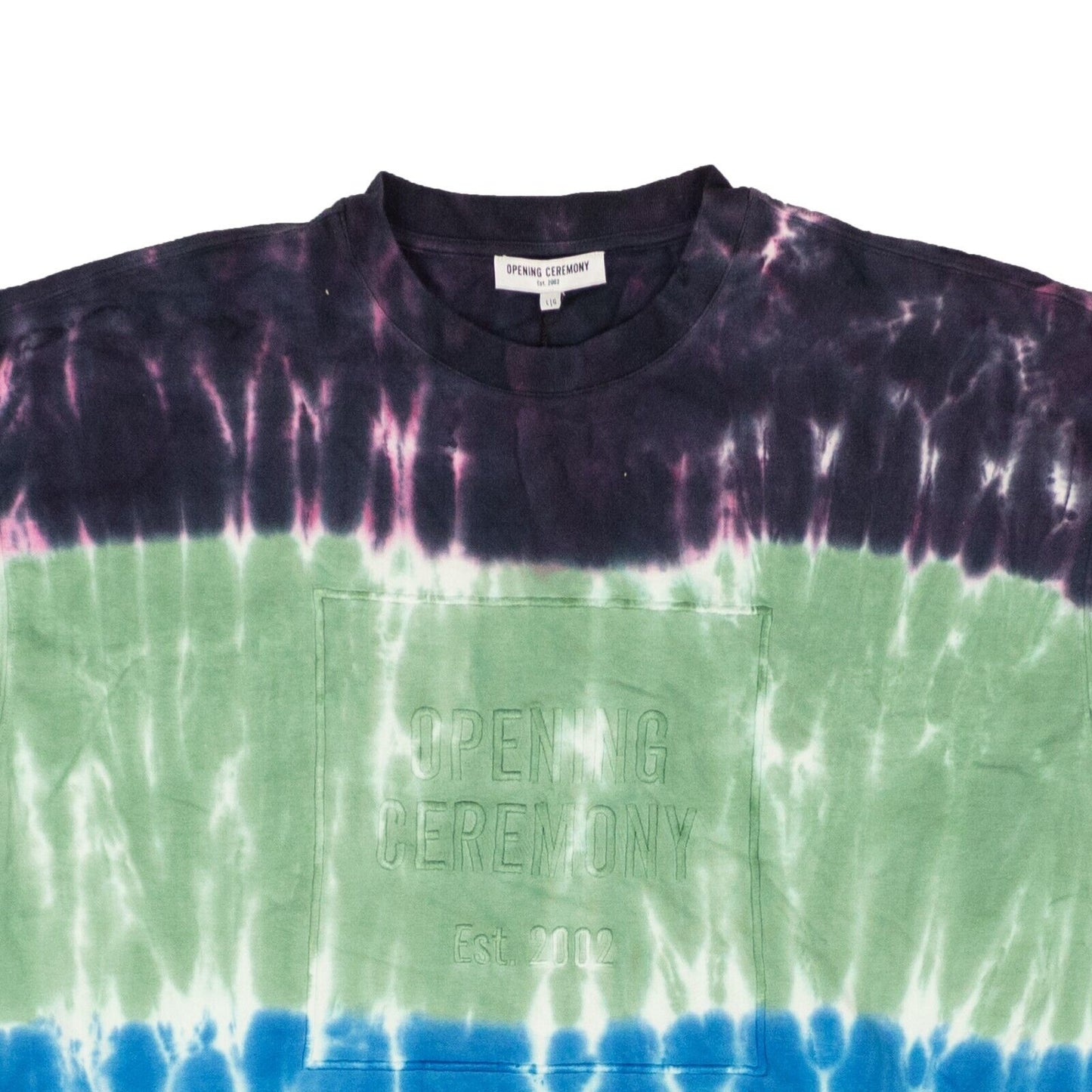 Opening Ceremony S/S Unisex Tie Dye Box Logo Tee - Clementine