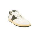 White And Forest Green Rhecess Low Sneakers