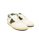 White And Forest Green Rhecess Low Sneakers