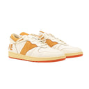 White And Orange Leather Rhecess Low Sneakers