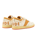 White And Orange Leather Rhecess Low Sneakers