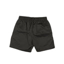 Black Polyester Embroidered Logo Swim Trunks